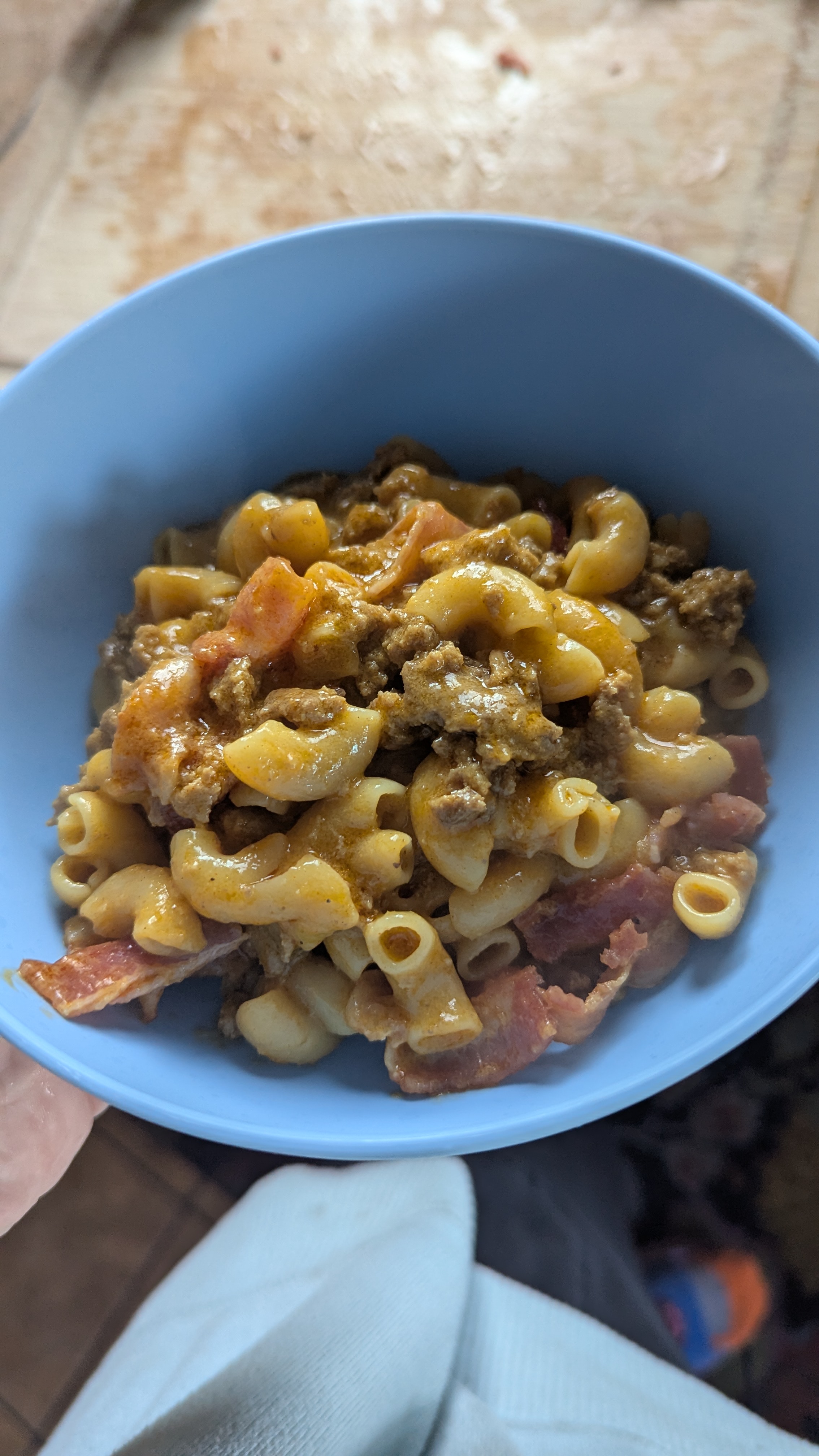 Ham helper with bacon